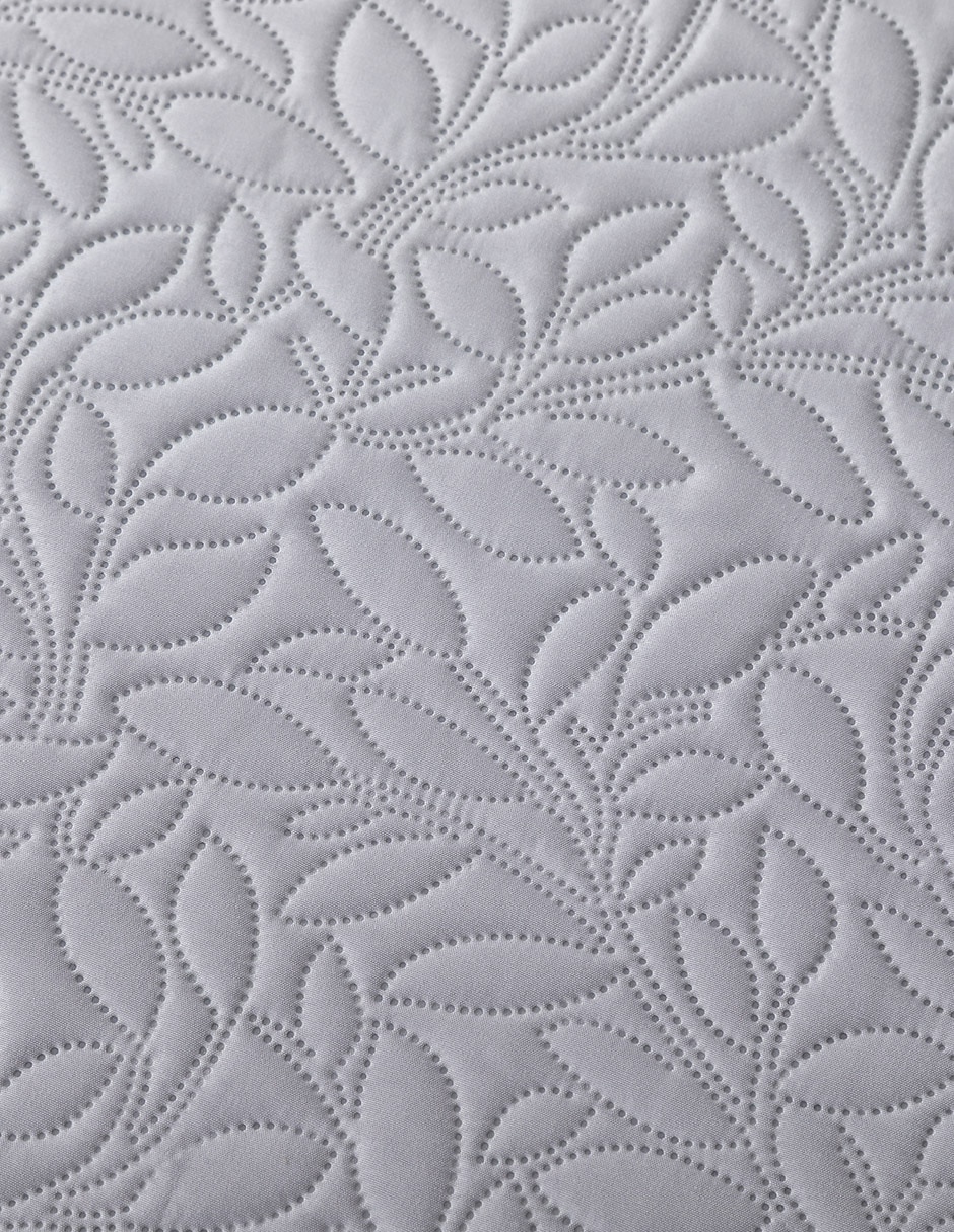 COLCHA HOMAGE COLSUFLOWERS2, MAT, GRIS
